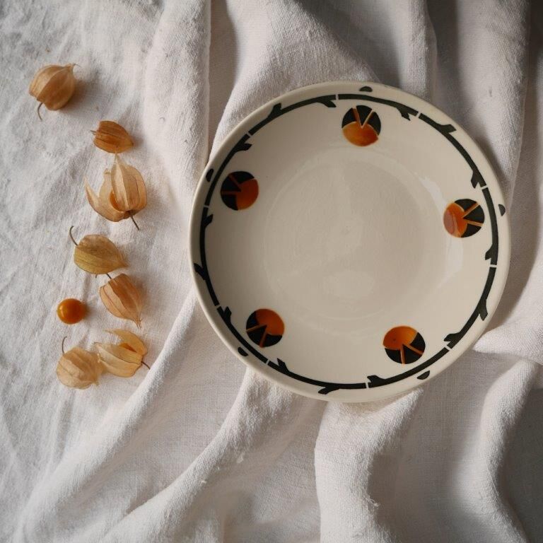 Set of 8 dessert plates Barcarolle, from Badonviller