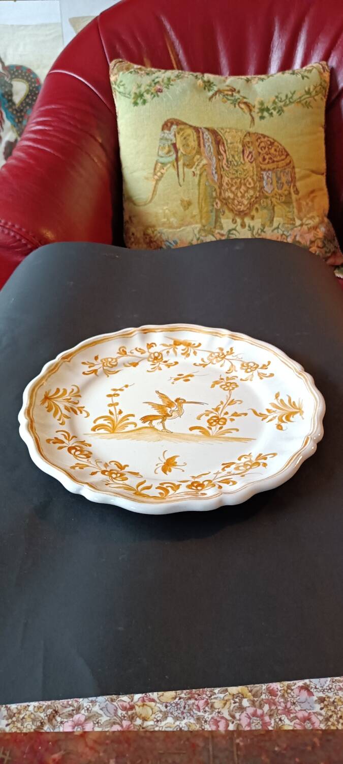 Martres Tolosane Orange earthenware plate