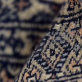 Vintage pakistani hand-woven oriental blue bukhara rug from ikea, 1960s