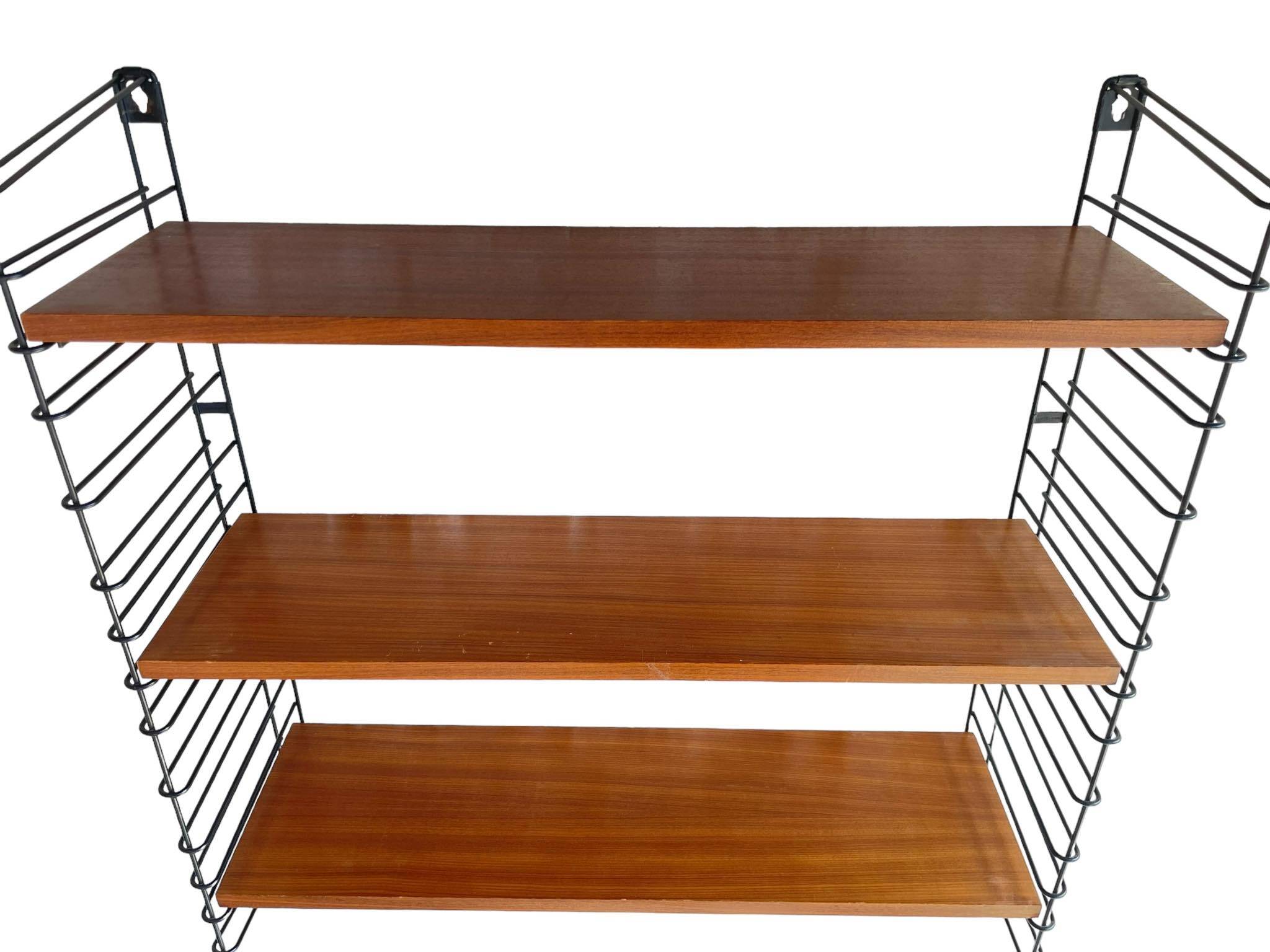 Scandinavian modular shelf Tomado Holland design metal and wood vintage 50's 60's
