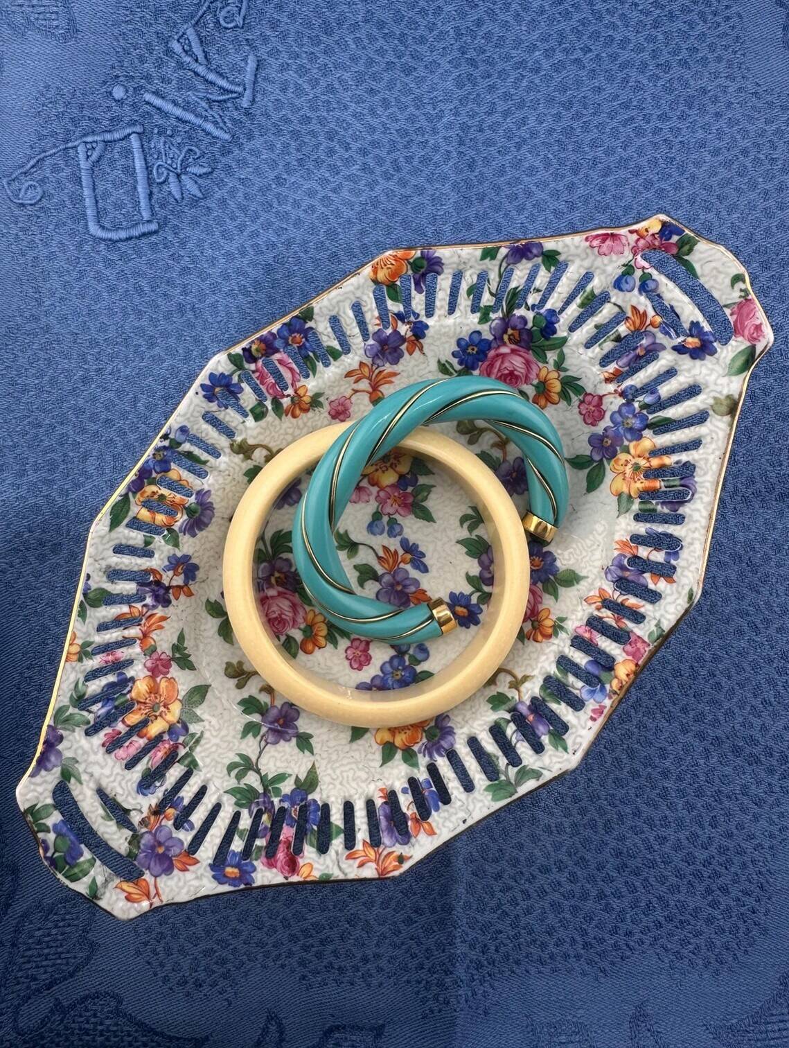 Ravier porcelain dish antique pierced Friedrich Eger & Co Martinronda