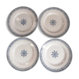 Set of 4 plates St Amand Terre de Fer