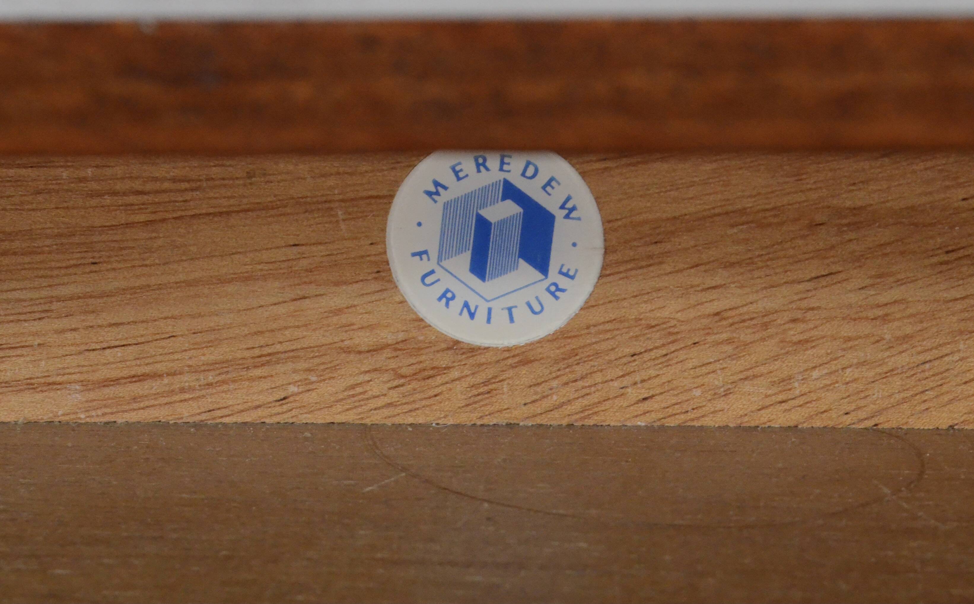 Midcentury Meredew Desk In Walnut And Brass.