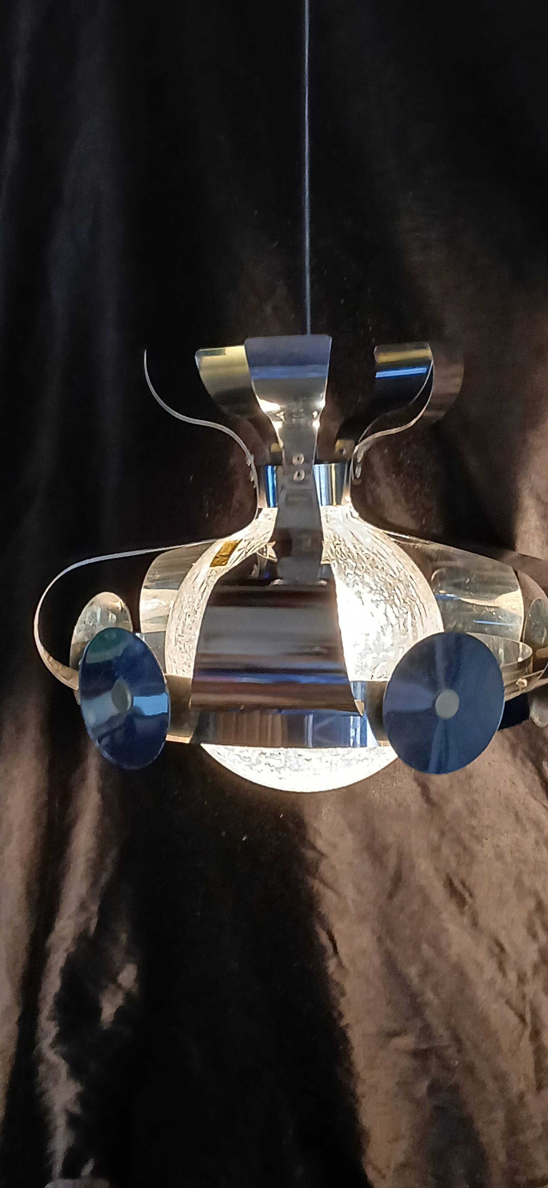 Lustre chrome  italien Space Art 70