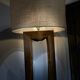 Walnut wood floor lamp