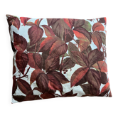Coussin vintage motif feuilles de vigne vierge