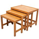 Solid Pine nesting tables Design Kurt Østervig 1960s Denmark