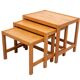 Solid Pine nesting tables Design Kurt Østervig 1960s Denmark