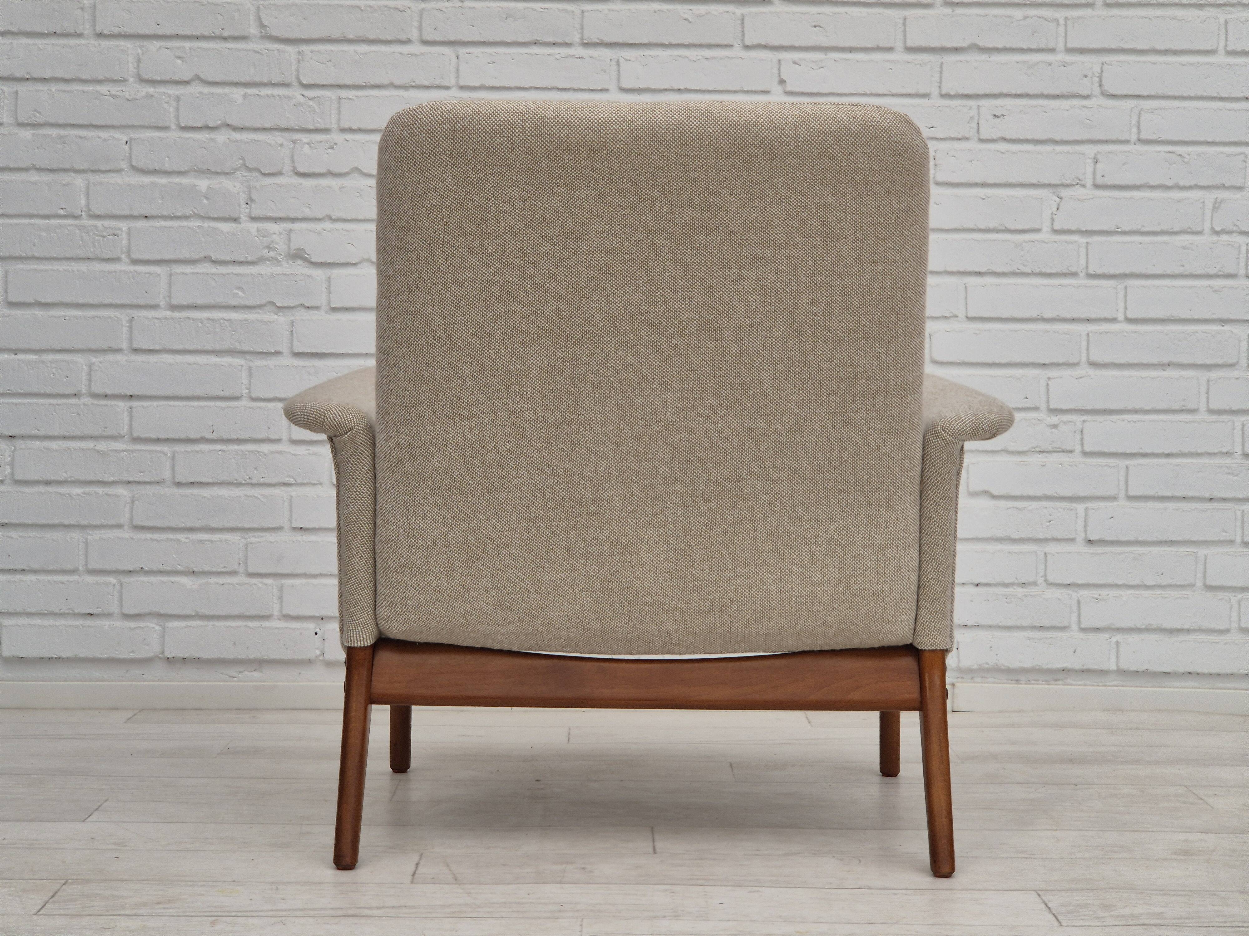 1960s, Danish design by Alf Svensson for Fritz Hansen, reupholstered easy chair model 4331.