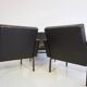 Ensemble de trois fauteuils minimalistes en cuir par COR