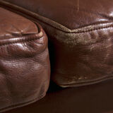 Three-seater leather sofa