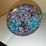 Clichy candle holder marbled blue rose white