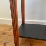Pedestal table art deco wood and marble
