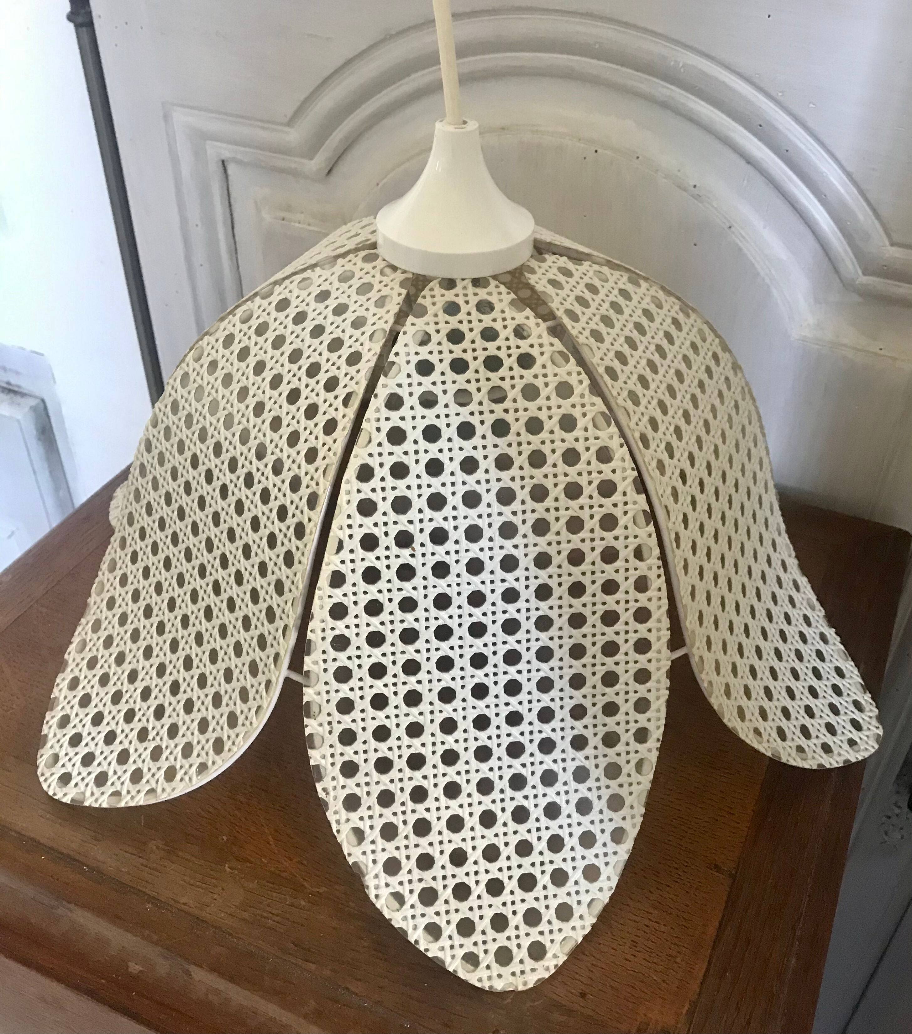 Vintage canine rattan hanging