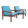 Ensemble de 2 fauteuils en teck "Capella" restaurés d'Illum Wikkelsø / Niels Eilersen.