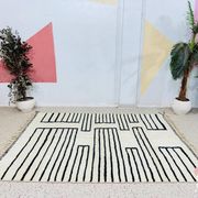 Traditional Berber rug in natural wool 2.5x1.5 m