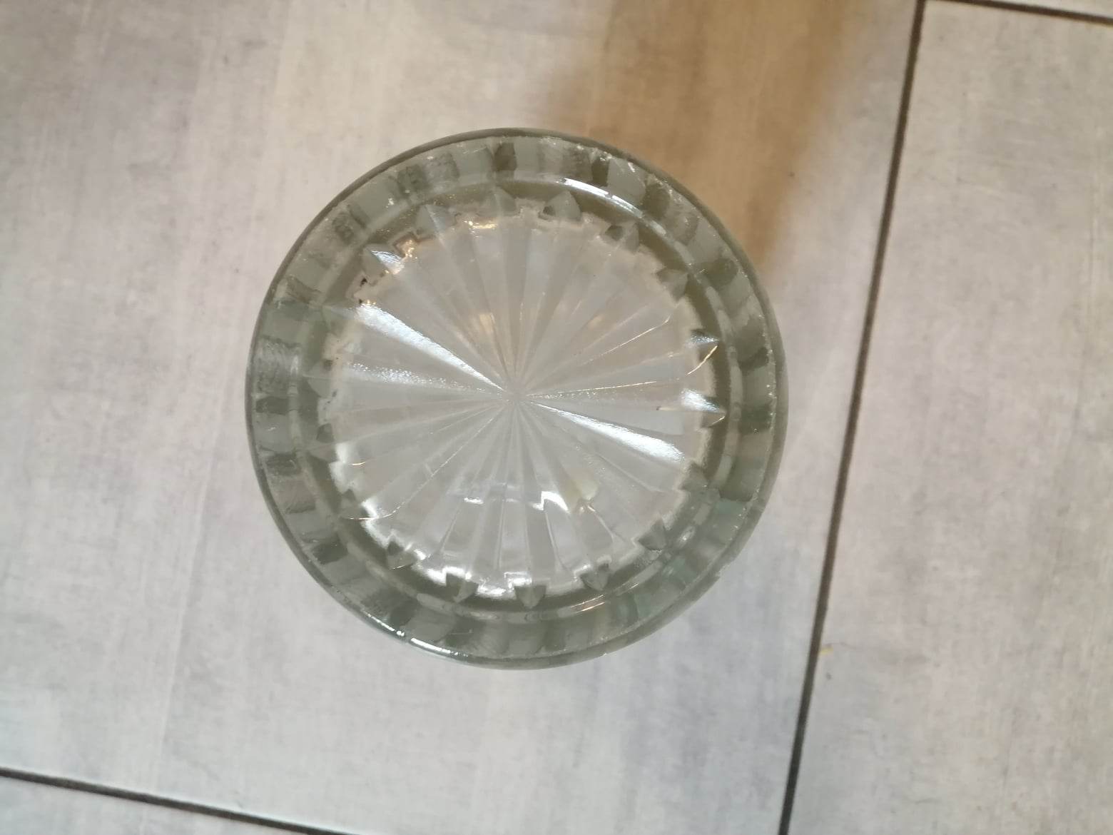 Pressed molded glass vasec 70s