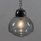 1960s vintage suspension in chrome metal and glass, Italy