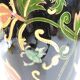 Old Large black vase decorated with leaves /vintage/ XXsiecle/potiche