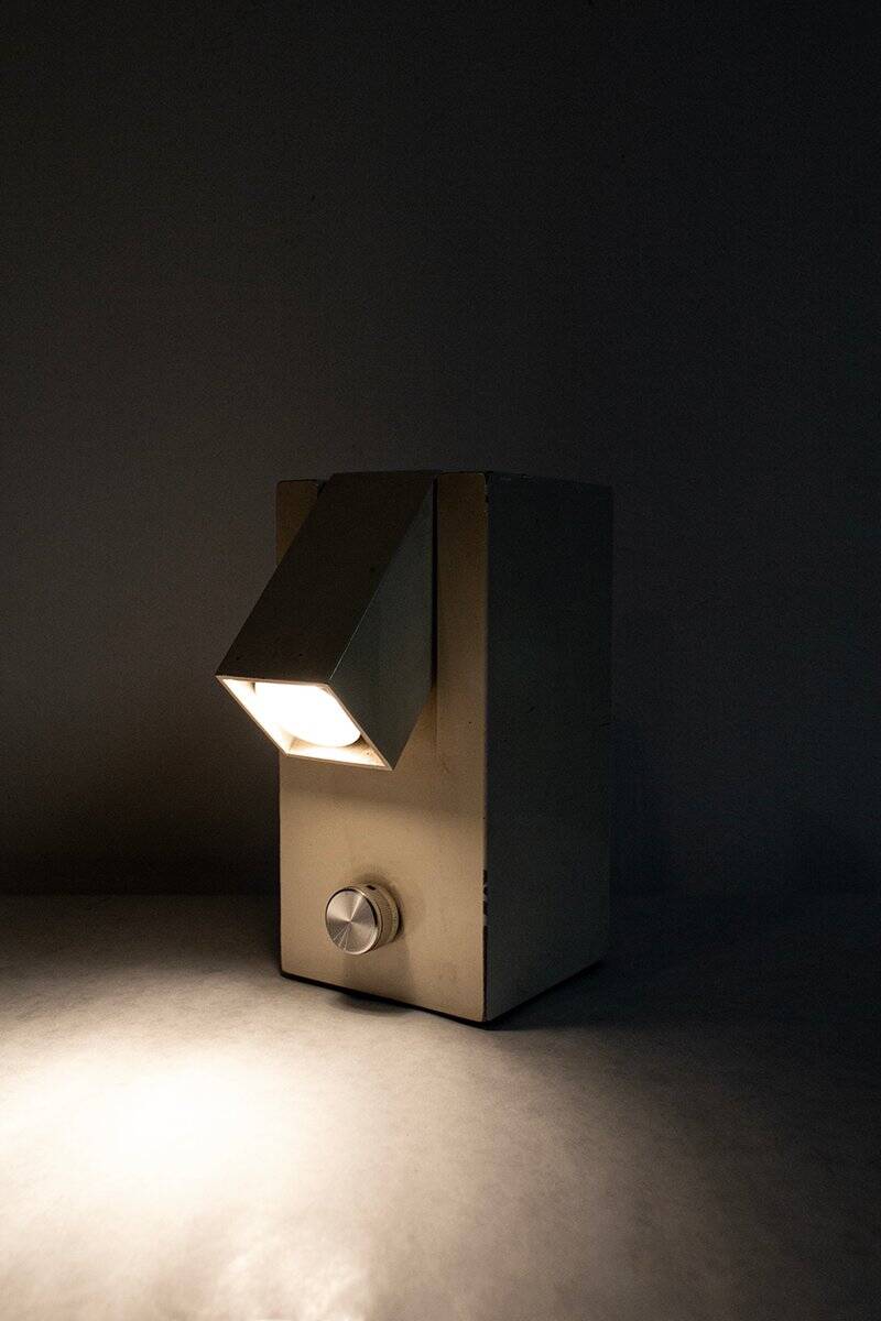 Table lamp Space Age Prisma di Meo Caffi per Faai Arredo Cremona, anni '60