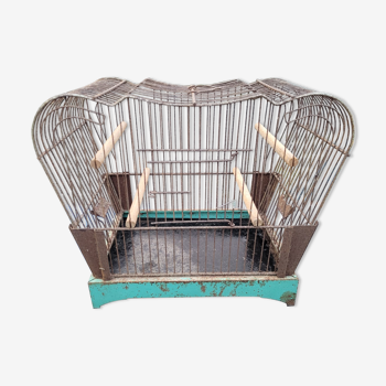 Cage à oiseaux ancienne en fer