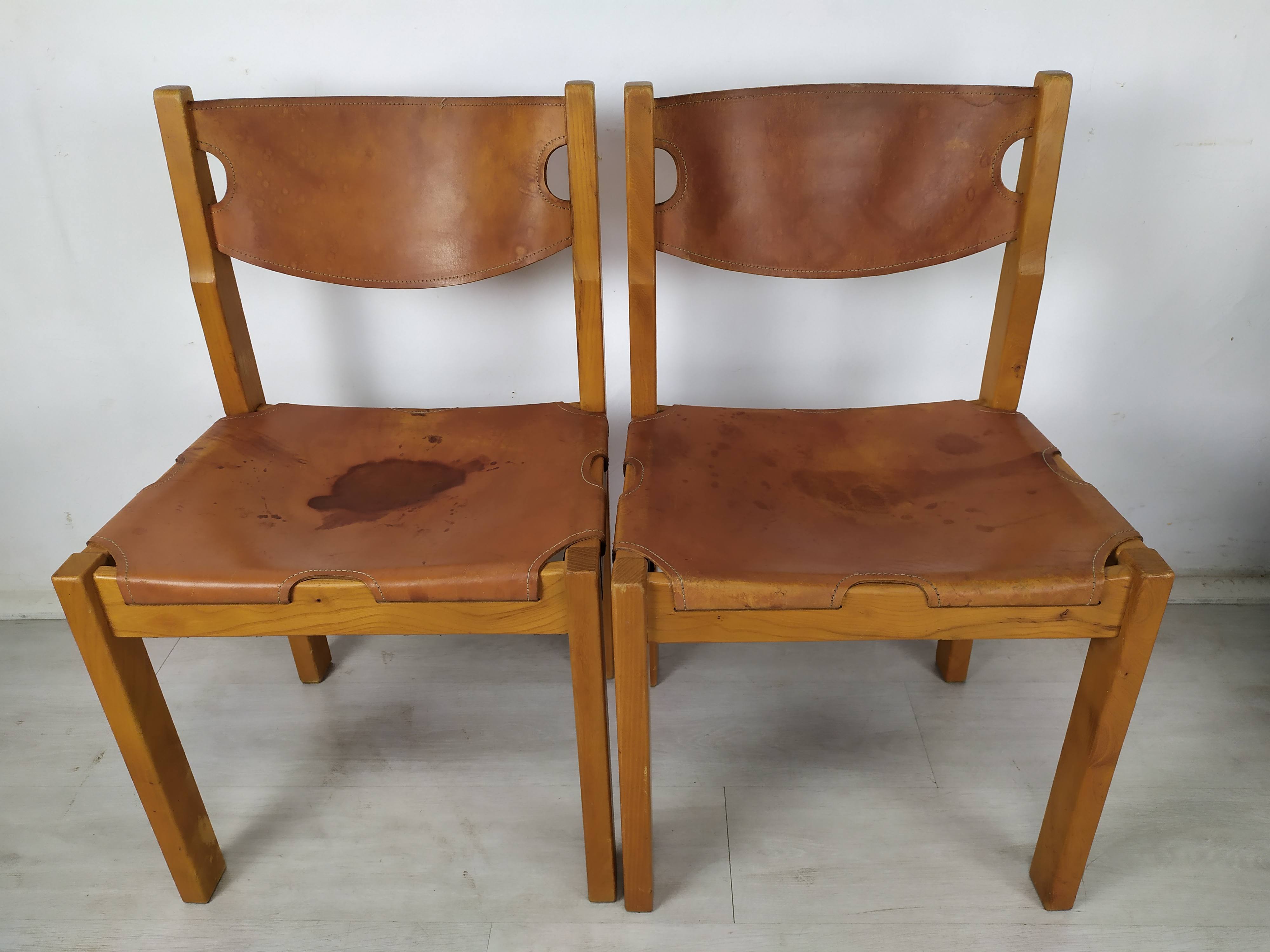 Regain homemade leather chairs