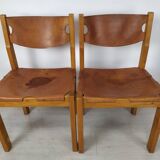 Chaises en cuir maison Regain