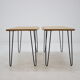 1960s Oak coffee table on hairpin legs