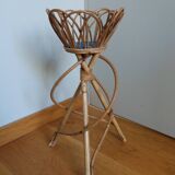 Rattan wicker plant holder