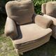 Paire de fauteuils vintage en velour côtelé