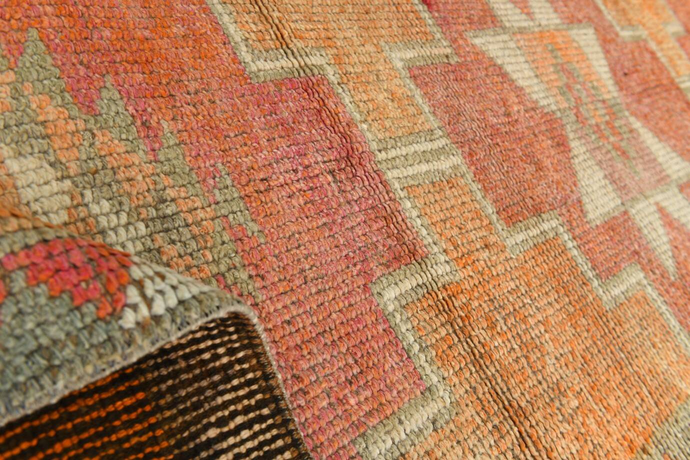 Super Soft Wool Vintage Runner Rug, 95x350Cm