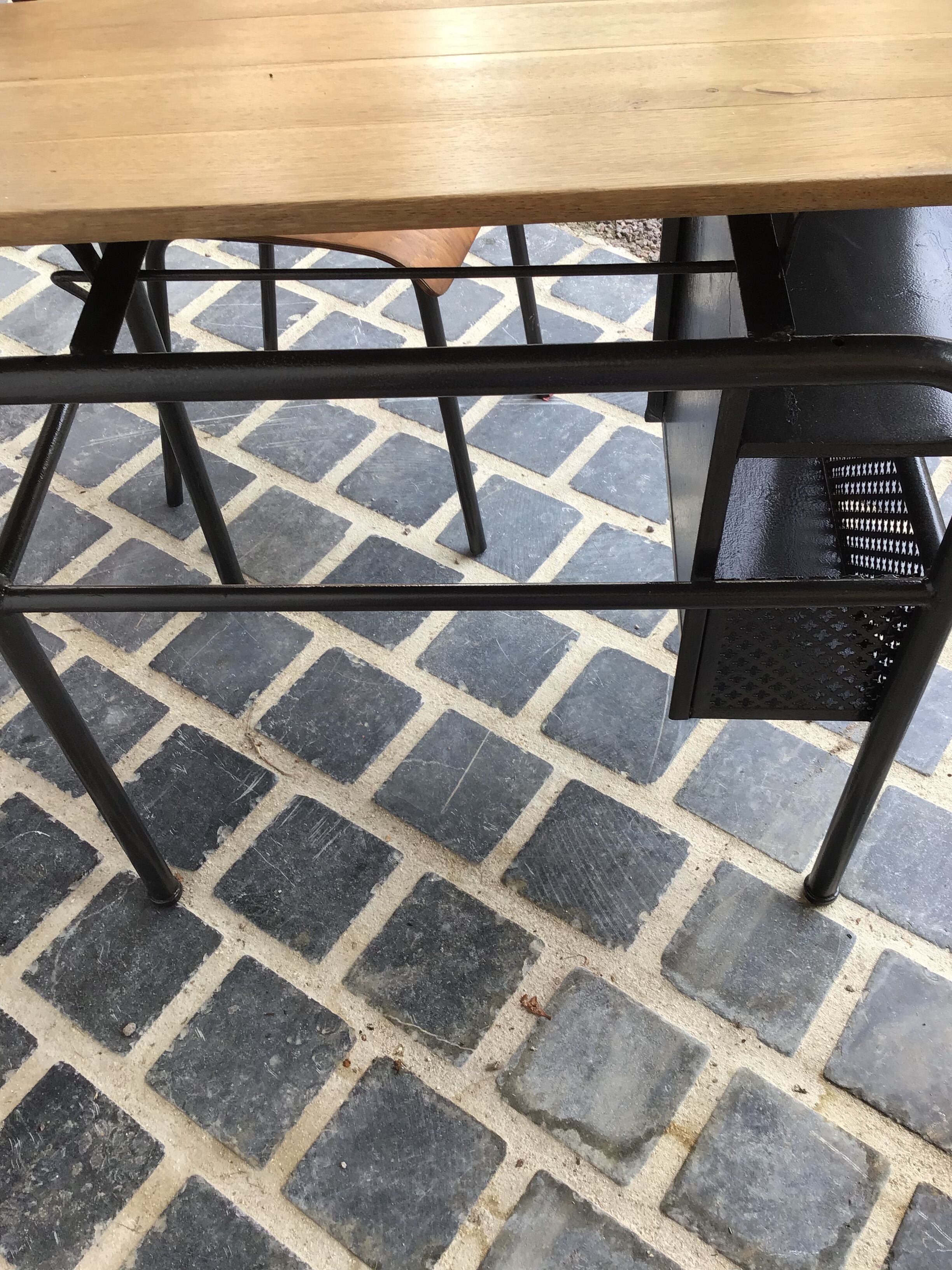 School desk and chair