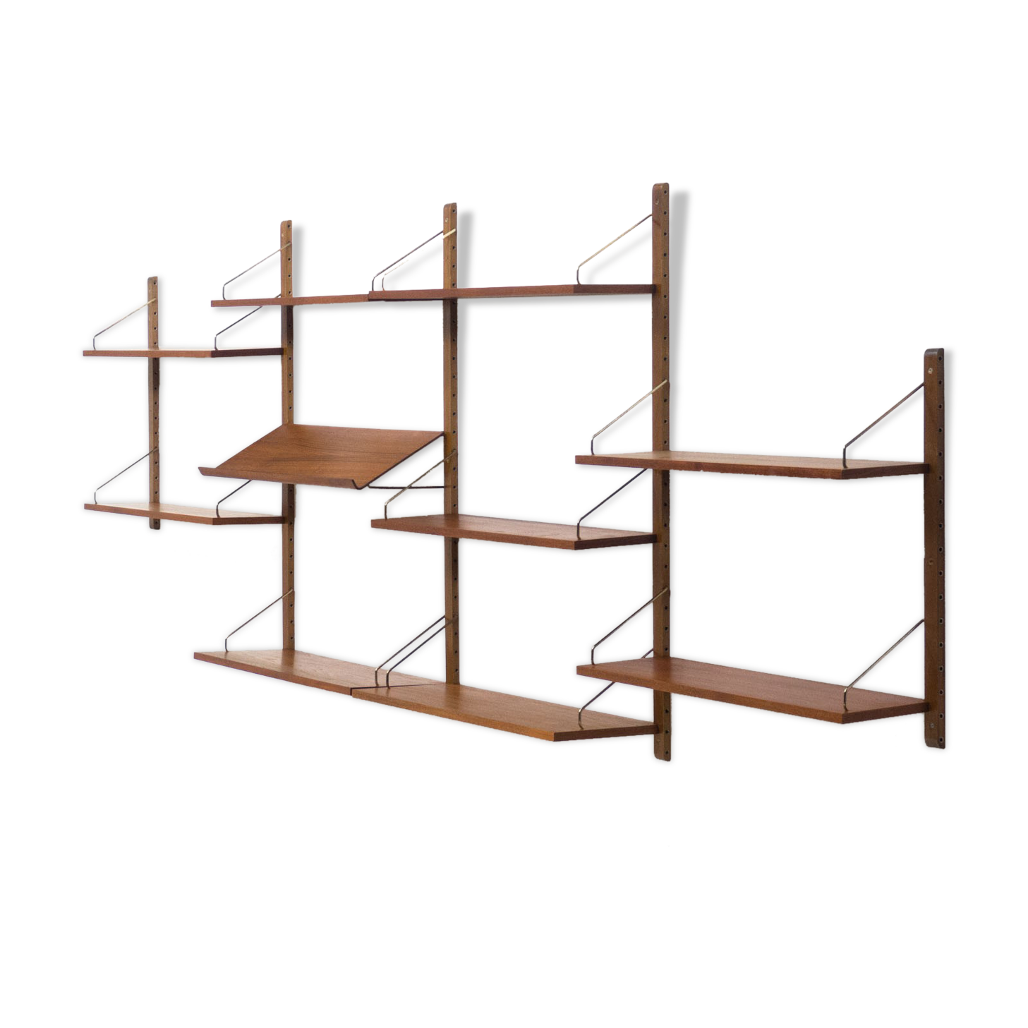 Royal System teak wall unit by Poul Cadovius