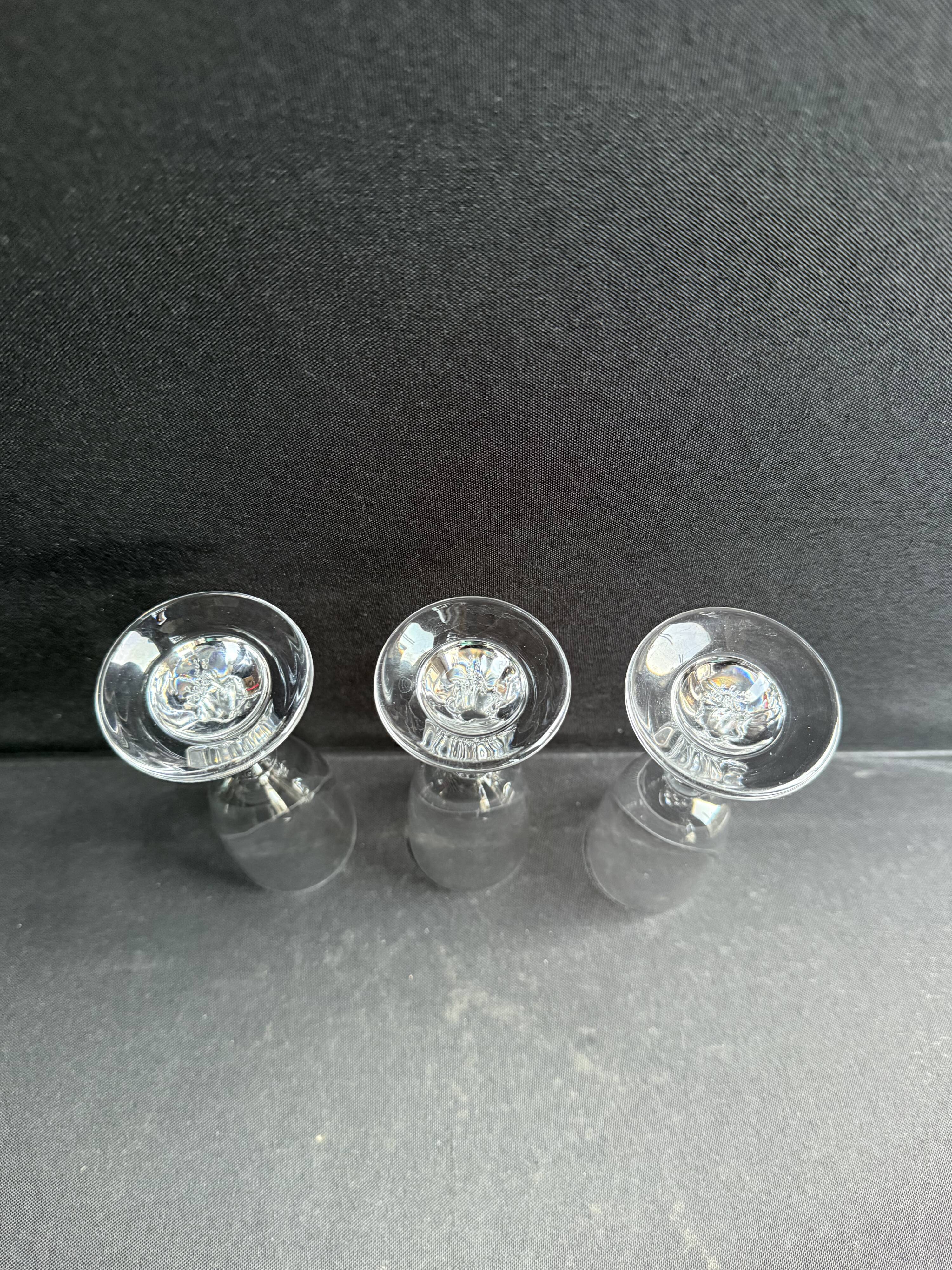 3 liqueur glasses Fréjus by Lalique France
