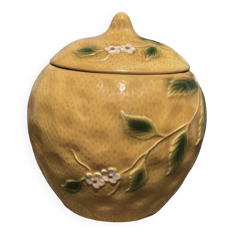 Ceramic lemon slip candy jar