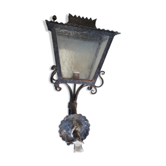Ancient iron lantern forgè very  1920