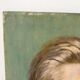 Old portrait in oil on panel 1920, vintage painting of a man signed Cagnet