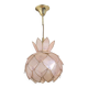 Lotus ceiling lamp in pink mother-of-pearl and brass