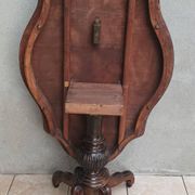 Table violon Napoléon III en ronce de noyer