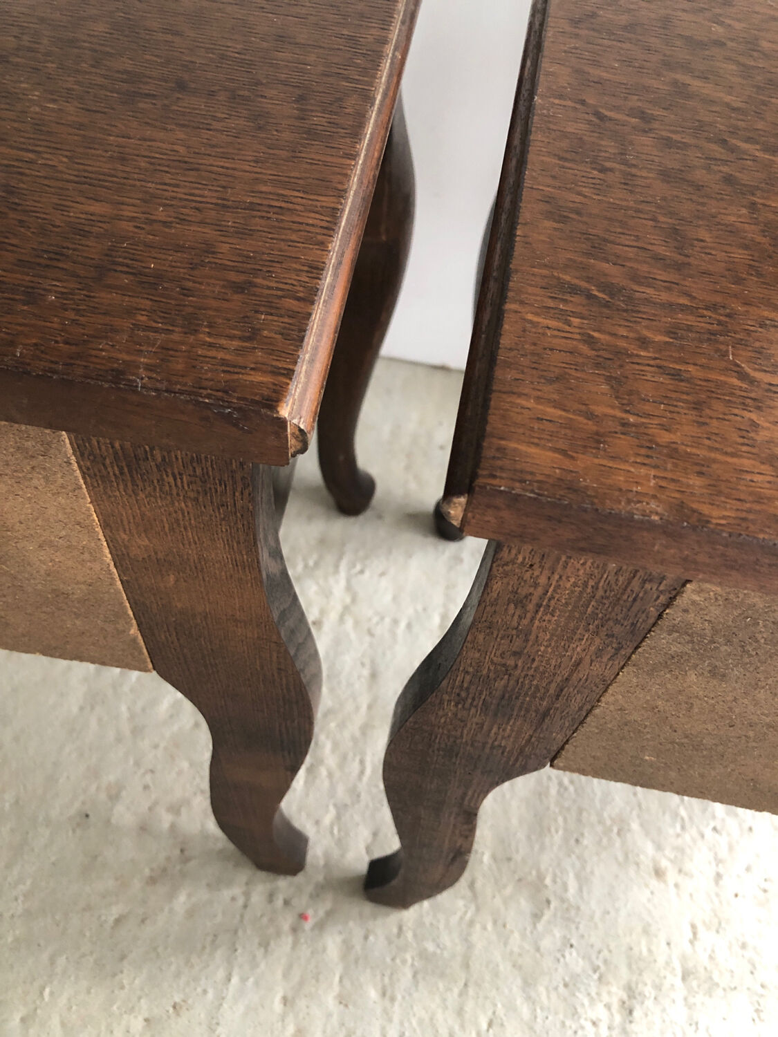 2 Louis XVI style Vintage bedside tables in varnished wood
