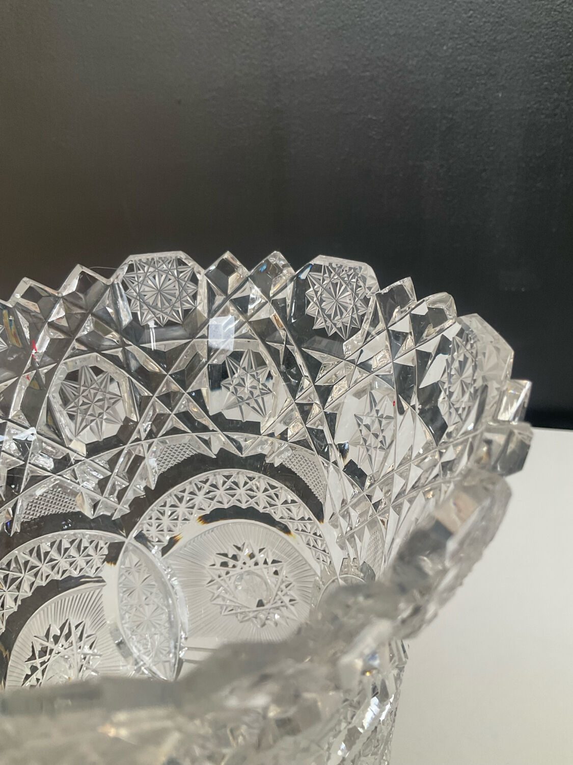 Vintage Bohemian crystal vase