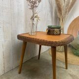 Wicker/wood coffee table