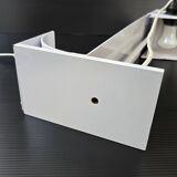 Vintage 1980s lamp in white lacquered metal