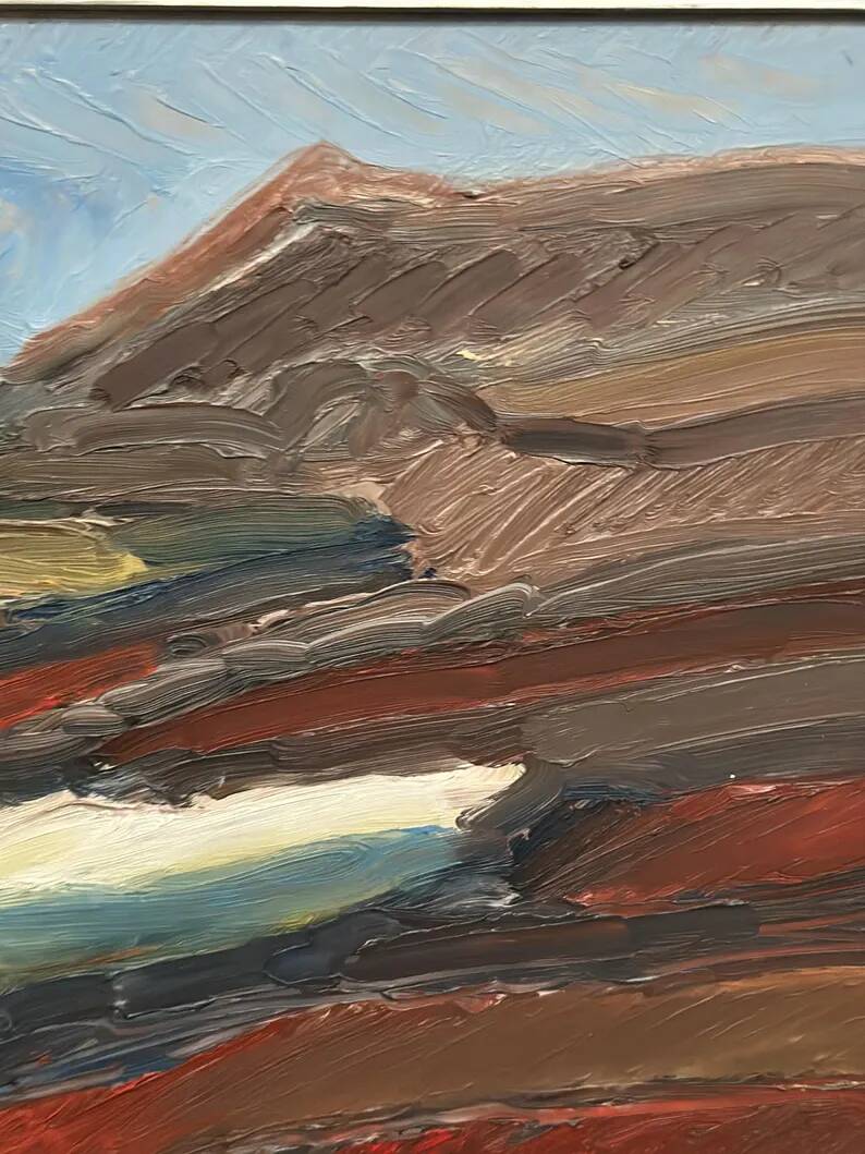 Original Swedish Oil on Panel – “Rustic Landscape” by Thage Carlson – Signed – Vintage & Framed – 72 × 61 cm (28.3" × 24")