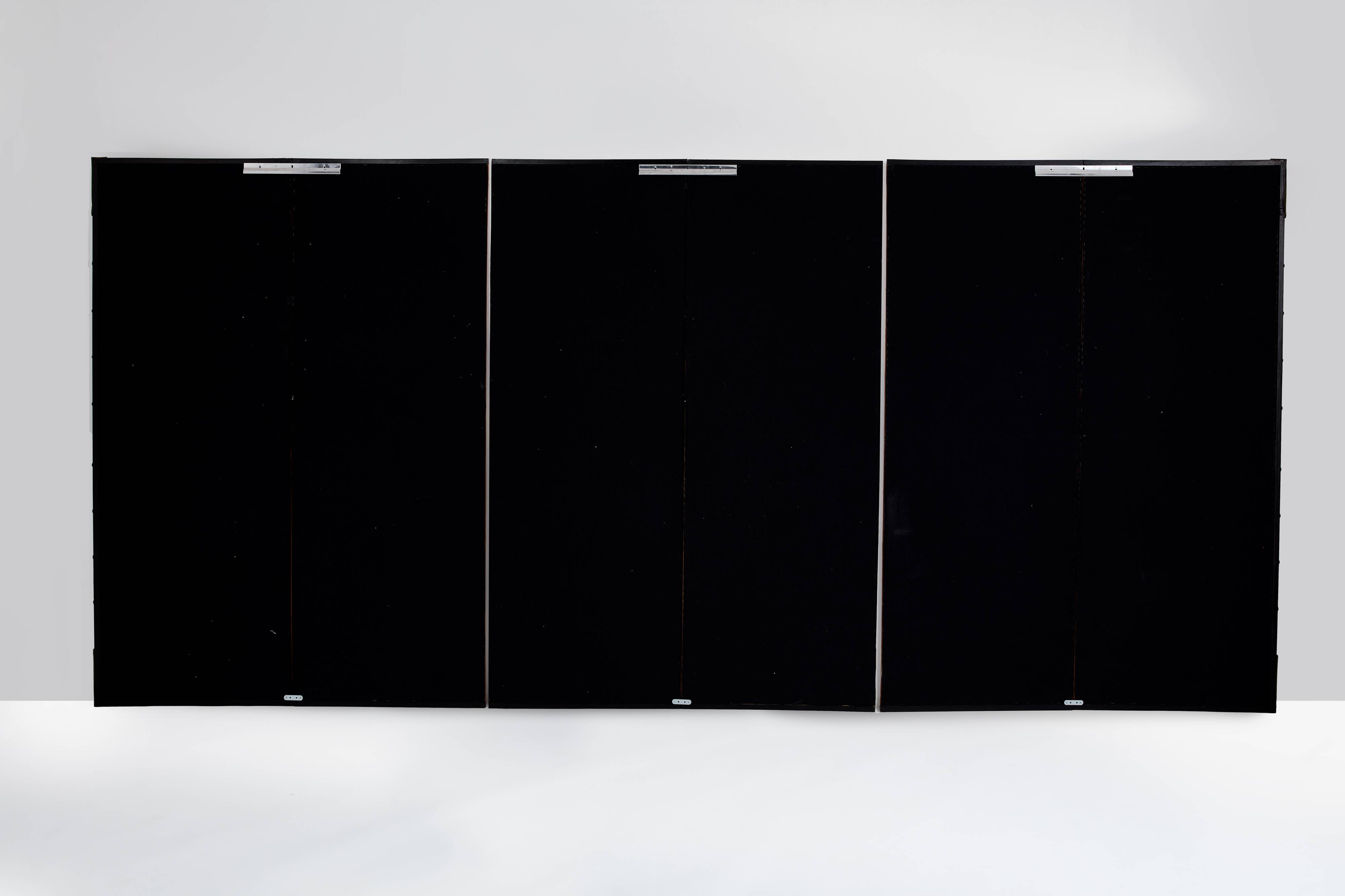 Japanese six-panel Byobu screen on paper, Edo period, 19th century