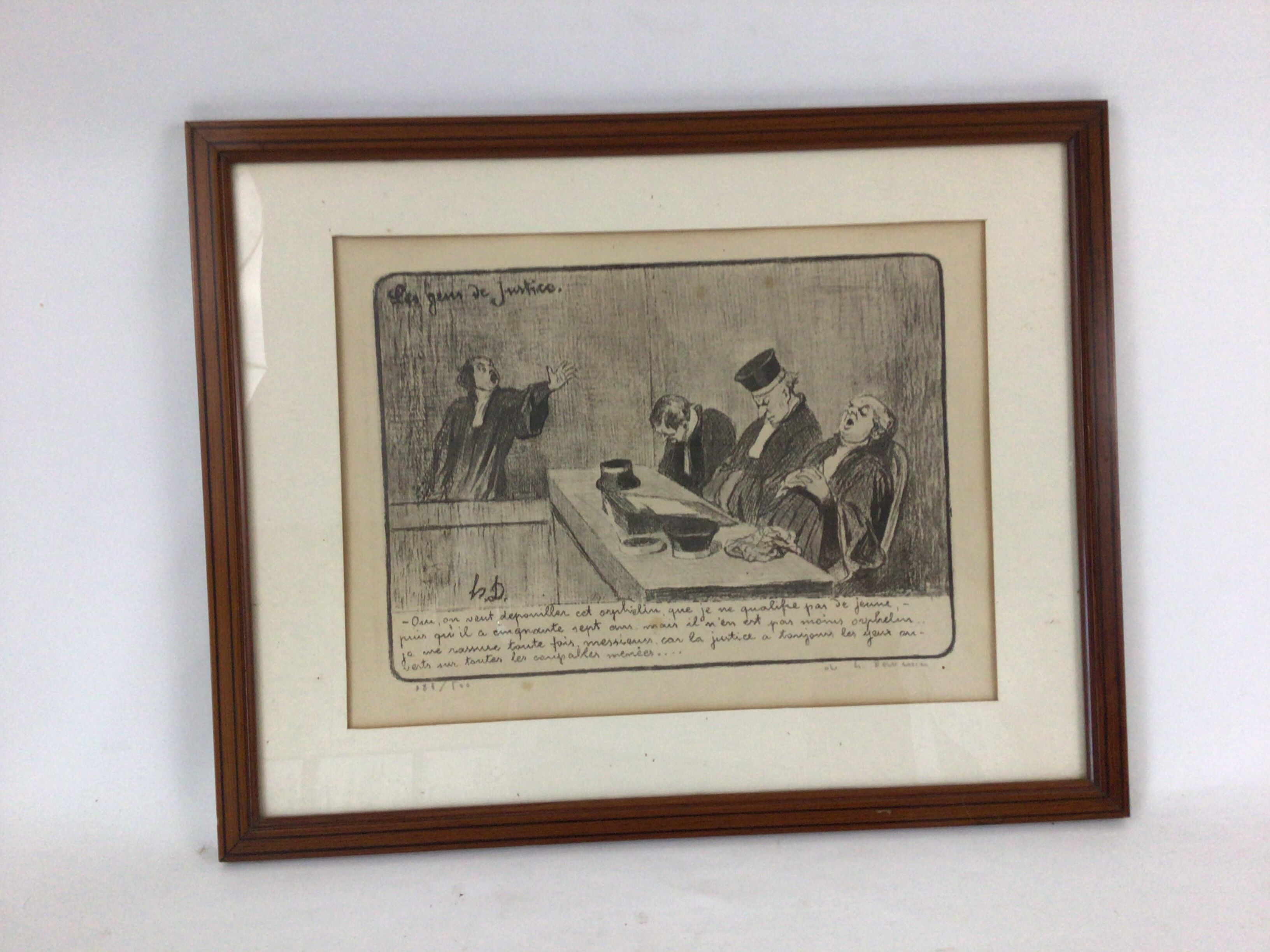 Lithograph Honoré Daumier Les gens de justice