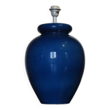 Large d'albret lamp base - made in france, 70's, cracked blue