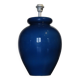 Grand pied de lampe d'albret- made in france, années 70's, bleue craquelée