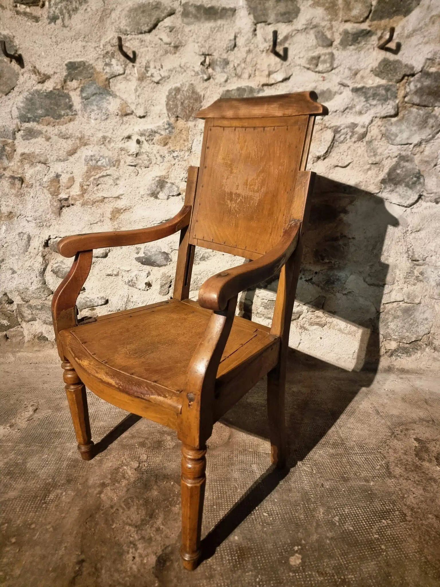 Antique French barber's chair, early 1900s