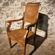 Antique French barber's chair, early 1900s